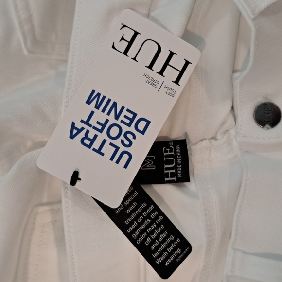 NWT Ultra Soft High Waist Denim Legging (White) - HUE - Picture 6 of 12